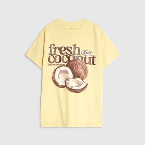 Yellow Short Sleeve Fresh Coconut T-shirt