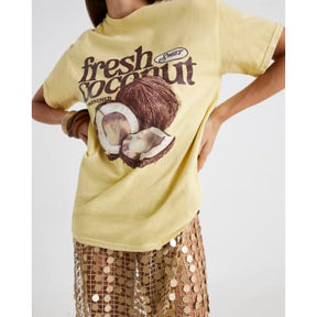 Yellow Short Sleeve Fresh Coconut T-shirt