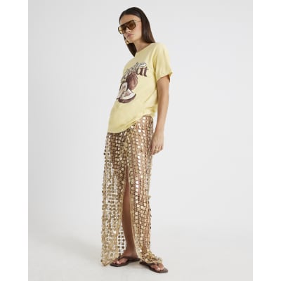 Yellow Short Sleeve Fresh Coconut T-shirt