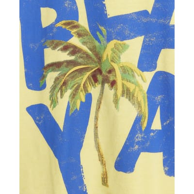 Yellow Short Sleeve La Playa Palm T-shirt
