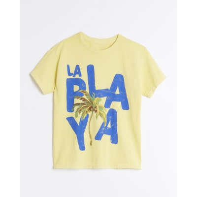 Yellow Short Sleeve La Playa Palm T-shirt