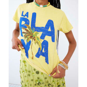 Yellow Short Sleeve La Playa Palm T-shirt
