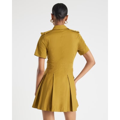 Yellow Utility Mini Dress