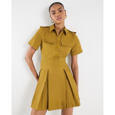 Yellow Utility Mini Dress