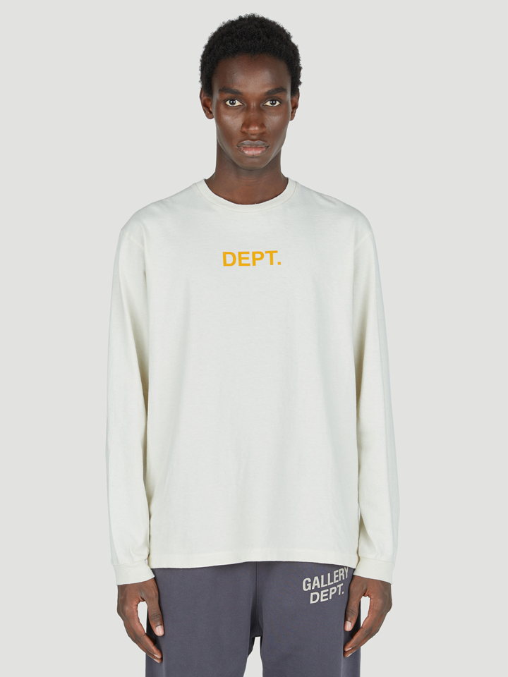 Gallery Dept Dept Logo Long-Sleeve T-Shirt in Cream
