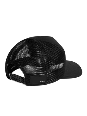 Amiri MA Logo Embroidered Trucker Cap in Black