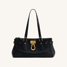 Yvette Elongated Tote Bag - Black