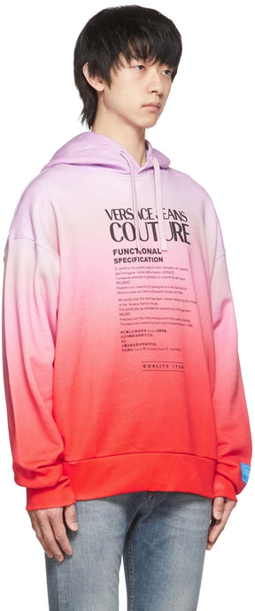 Pink & Orange Cotton Hoodie