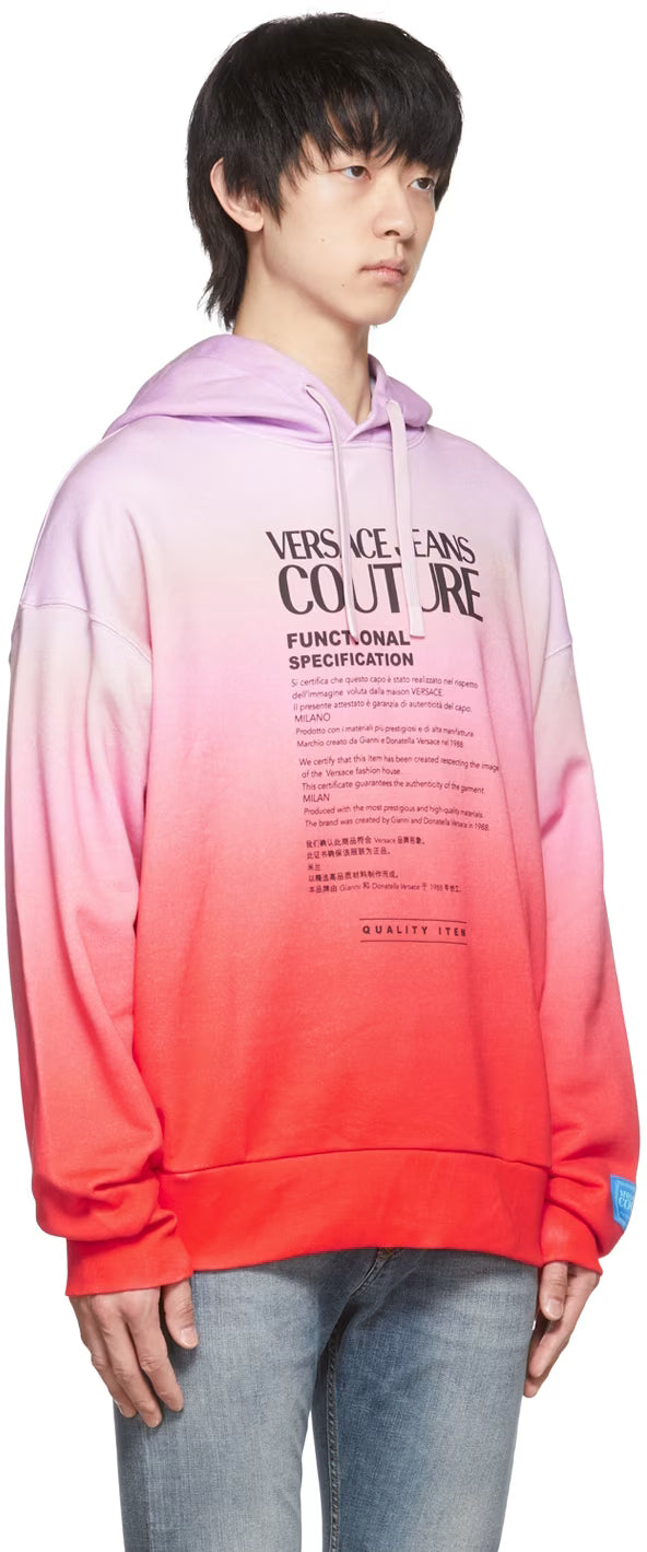 Pink & Orange Cotton Hoodie