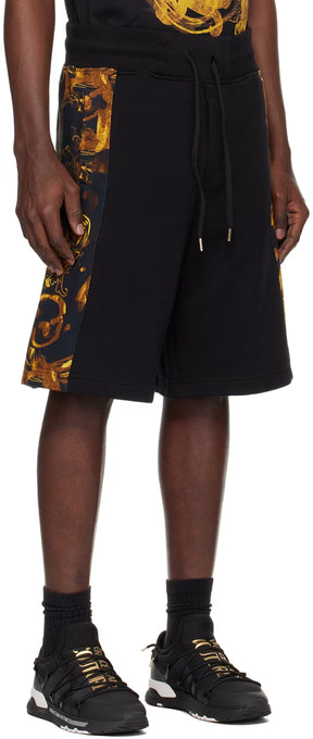 Black & Gold Watercolor Couture Shorts