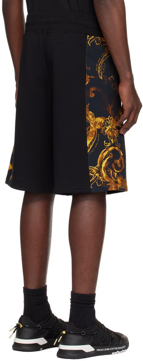Black & Gold Watercolor Couture Shorts