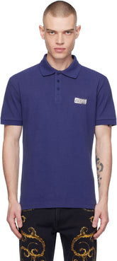 Blue Logo Slim-Fit Polo