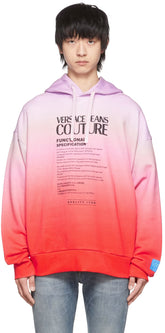 Pink & Orange Cotton Hoodie