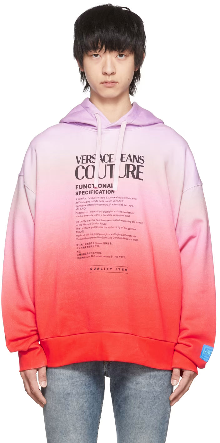 Pink & Orange Cotton Hoodie