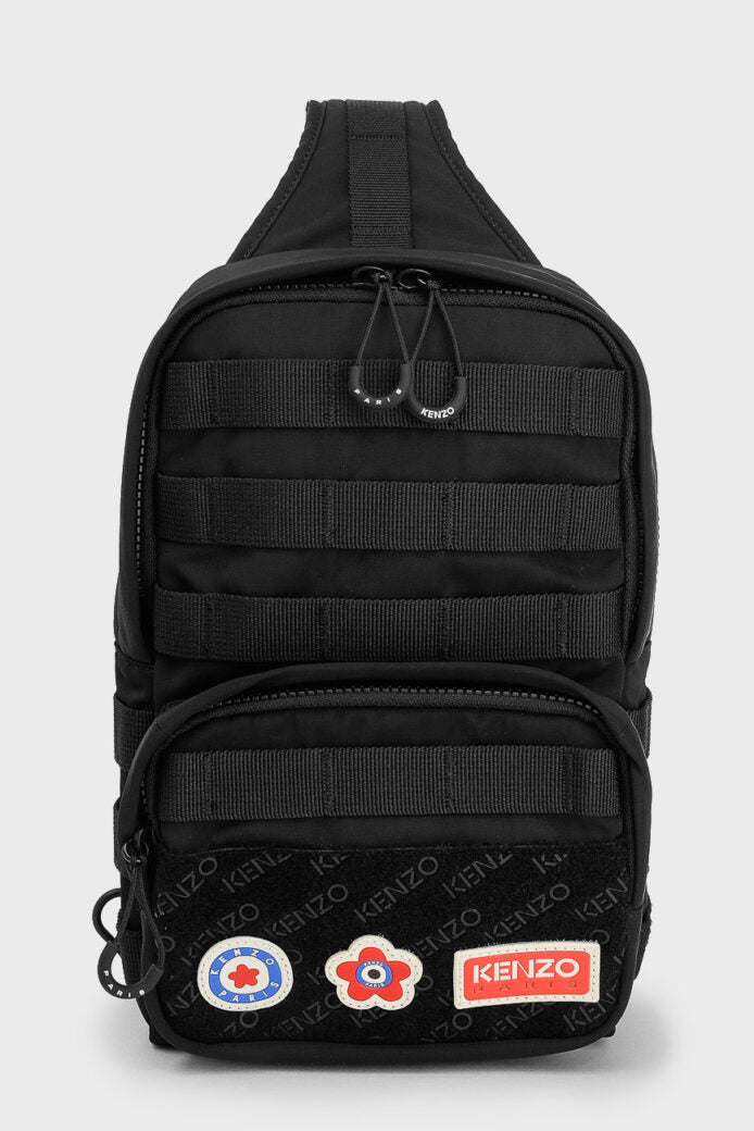 Women's black one-shoulder backpack