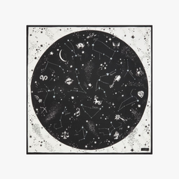 Zodiac Constellations Silk Square Scarf