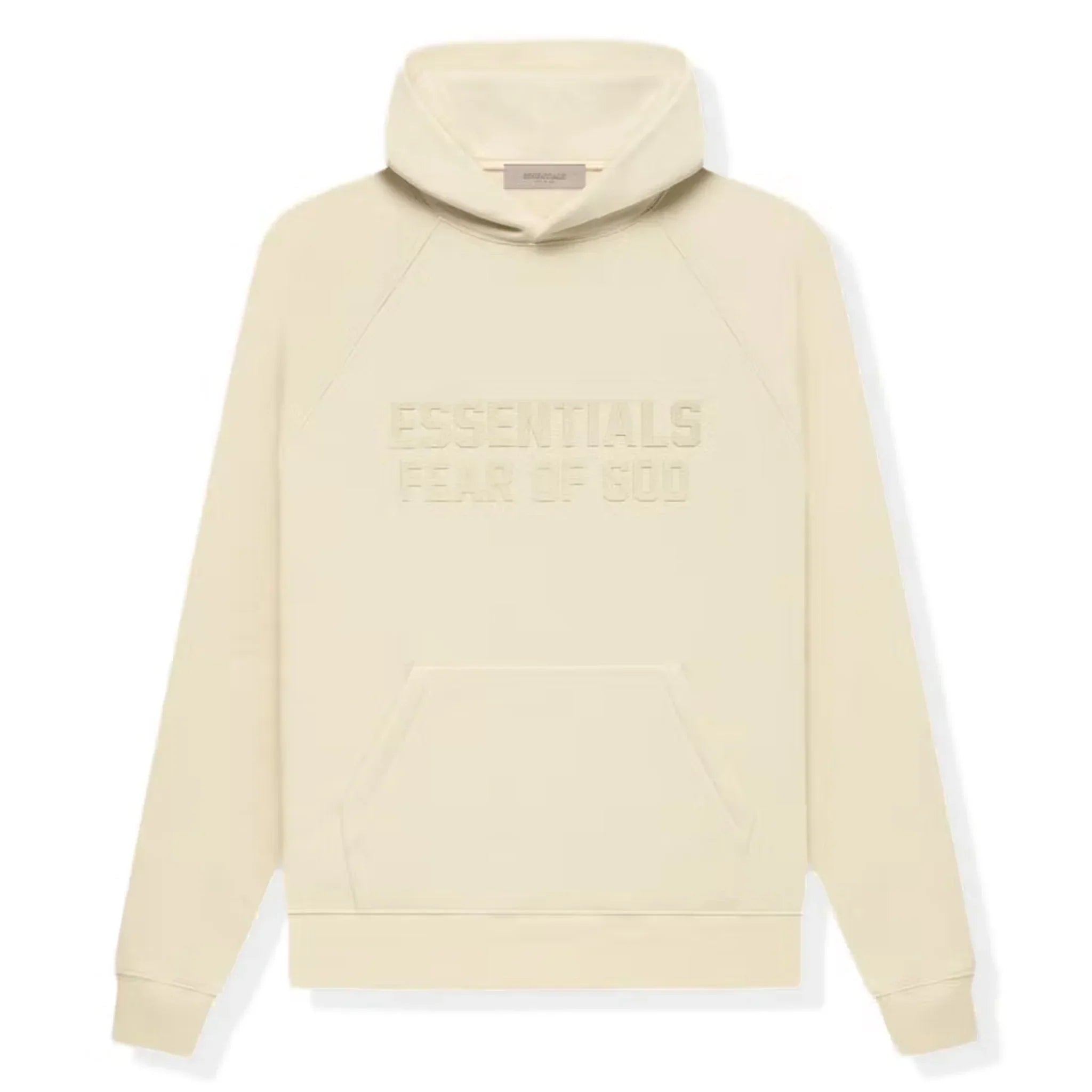 Essential Essentials Logo-Flocked Cotton-Blend Jersey Hoodie Eggshell - Size: XS Hoodies | Shop From The Mirage