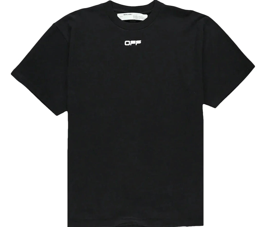 Off White Airport Tape Slim Fit Tee - Size: S T-Shirts | Shop From The Mirage