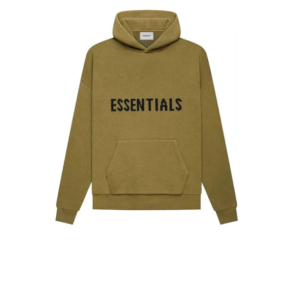 Essential Essentials Knit Pullover Hoodie Amber - Size: XS Hoodies | Shop From The Mirage