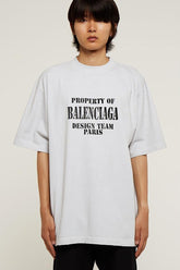 Balenciaga Balenciaga FW22 Property Slogan Washed Tee - Grey - Size: XS T-Shirts | Shop From The Mirage