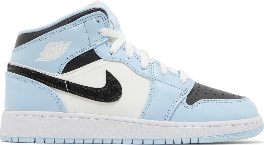 Nike NIKE AIR JORDAN 1 MID GS "ICE BLUE" - Size: UK 3 Sneakers | Shop From The Mirage