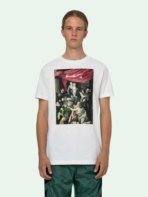Off White Off White Caravaggio Painting Slim Tee - White - Size: XXS T-Shirts | Shop From The Mirage