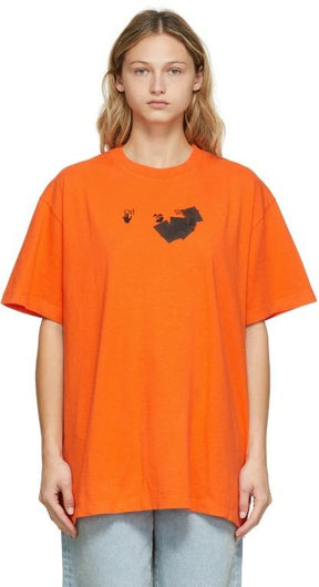 Off White Off White FW21 Jumbo Marker Arrow Tee - Orange - Size: S T-Shirts | Shop From The Mirage