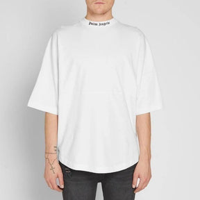 Palm Angels Palm Angels Mock Neck Tee - White - Size: XXS T-Shirts | Shop From The Mirage